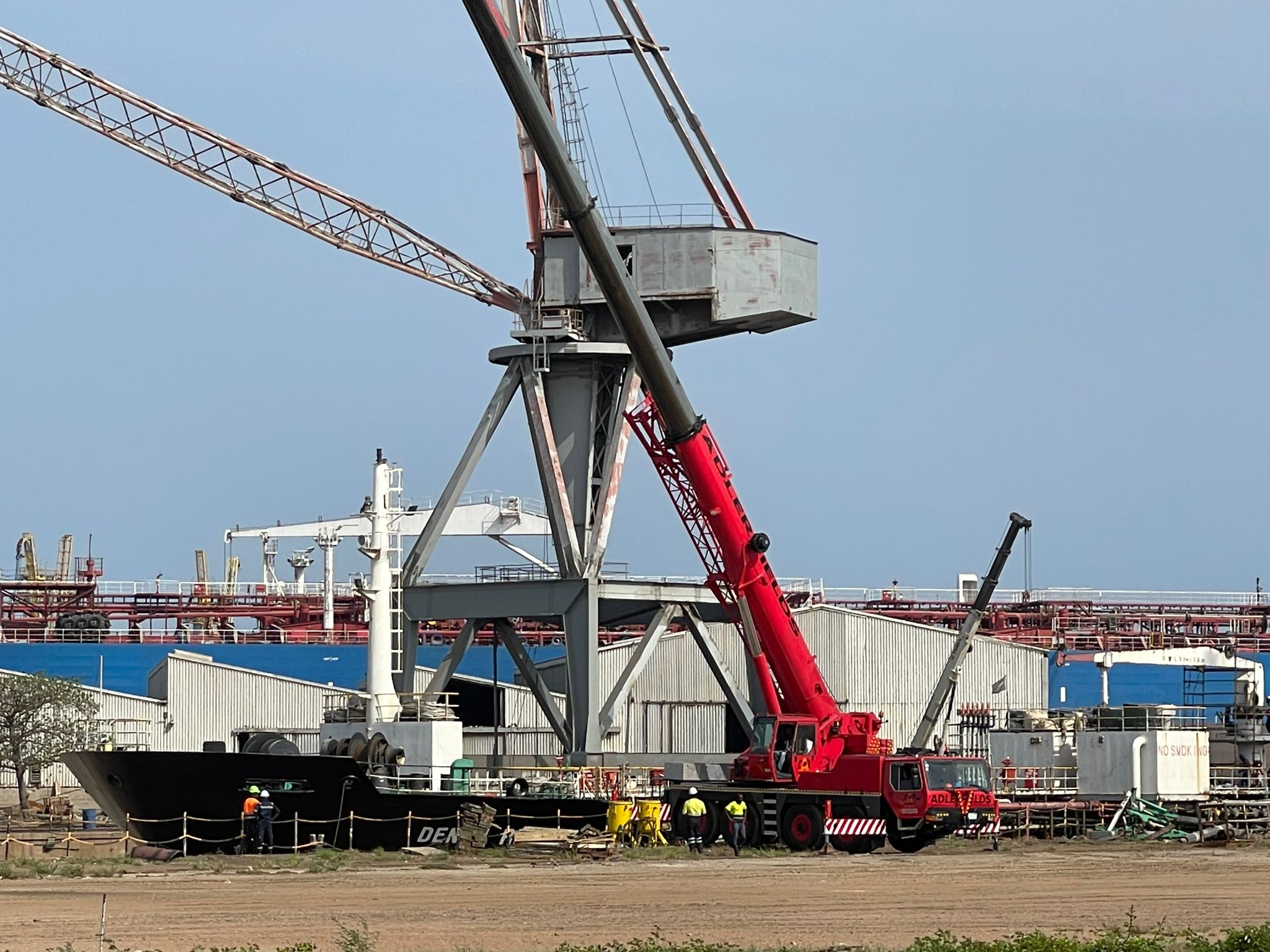 Adlerfields crane and crew working at a major port operation